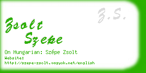 zsolt szepe business card